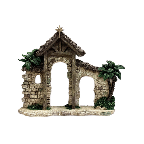 NATIVITY STABLE RESIN 410MM 
