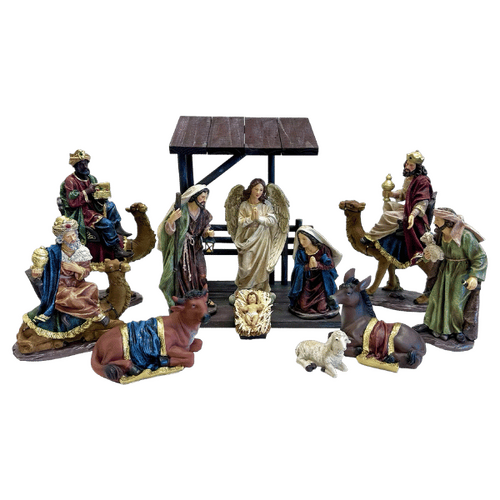 NATIVITY SET & STABLE - 11PCS 200MM