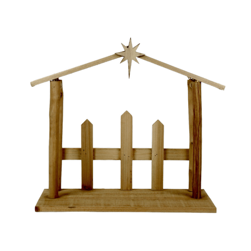 NATIVITY STABLE WOOD 235MM