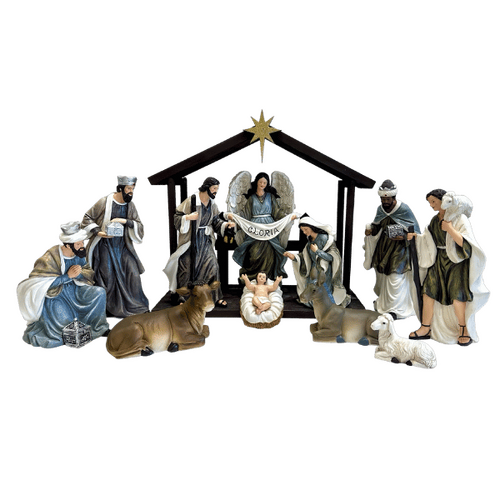 NATIVITY SET & STABLE - 11PCS 200MM