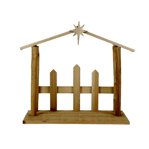 NATIVITY STABLE WOOD 400MM