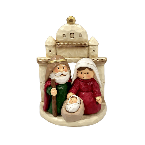 CHILDRENS HOLY FAMILY ALL-IN-ONE NATIVITY 90MM