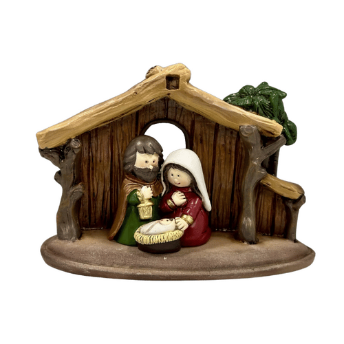 CHILDRENS HOLY FAMILY ALL-IN-ONE NATIVITY 80MM