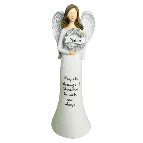 CHRISTMAS ANGEL WITH WREATH
