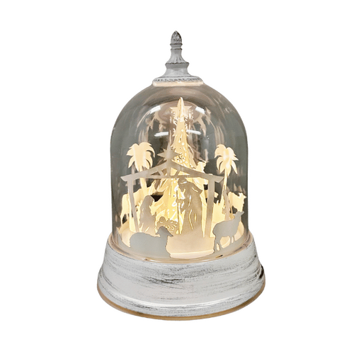 DOME NATIVITY SET WITH LED LIGHTS AND MUSIC