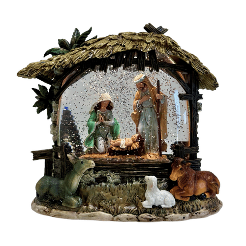 LED WATER GLOBE NATIVITY SET