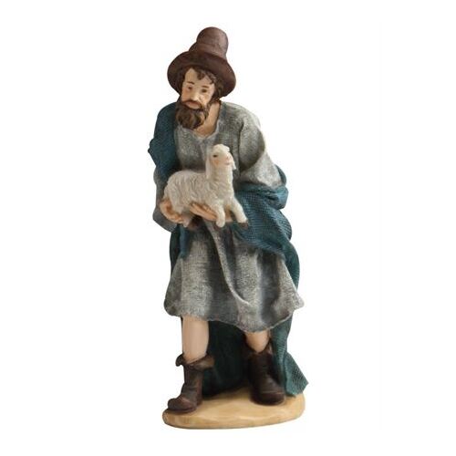 NATIVITY PIECE - SHEPHERD WITH SHEEP 110MM 