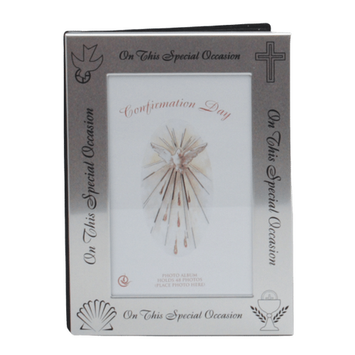 CONFIRMATION PHOTO FRAME AND ALBUM METAL FINISH