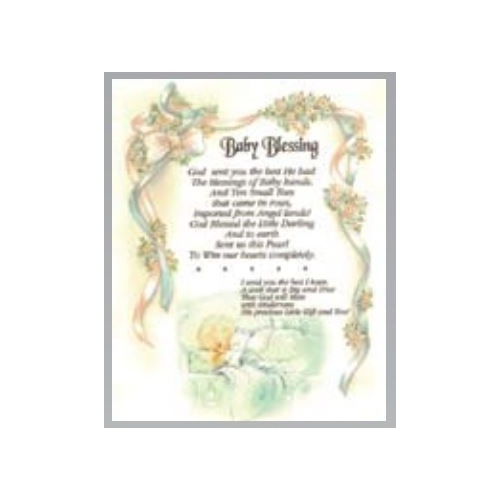 PRINTS COLOURED 10 X 8 Baby Blessing