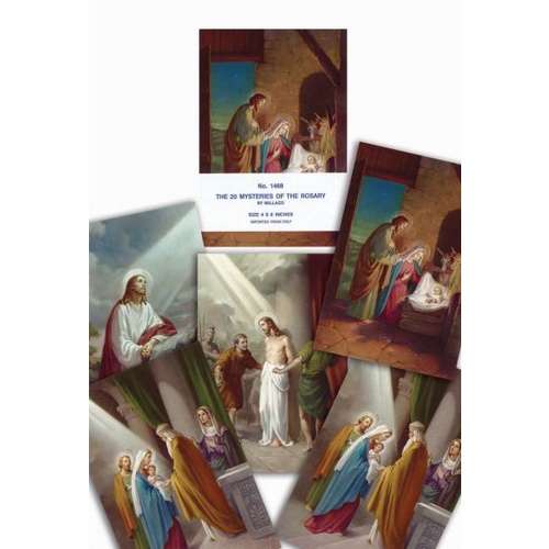 PRINT 20 MYSTERIES OF THE ROSARY 150x100mm
