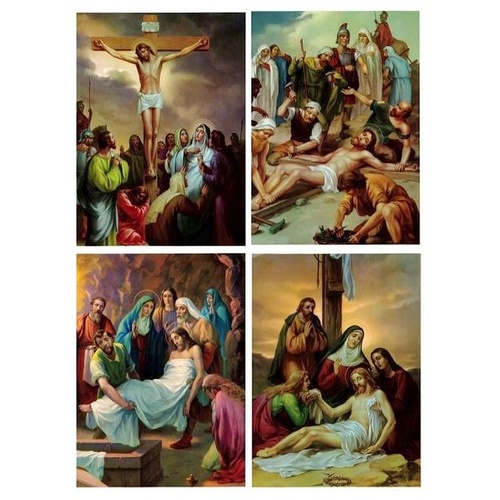 STATIONS OF THE CROSS SET PRINTS 300 x 400mm (12x16")