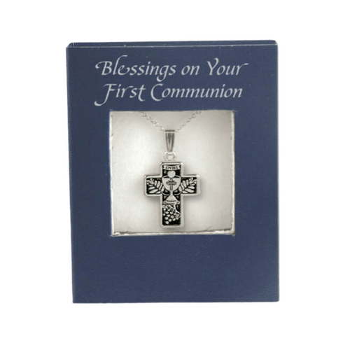 SILVER COMMUNION BLESSING CROSS AND CHAIN