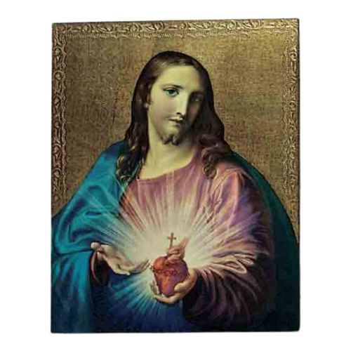 WALL PLAQUE SACRED HEART OF JESUS 240MM x 300MM
