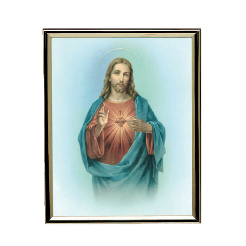 GOLD FRAME SACRED HEART OF JESUS        