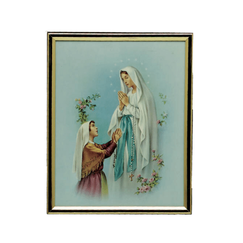 GOLD FRAME OUR LADY OF LOURDES          