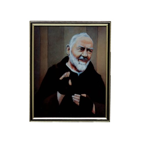 GOLD FRAME PADRE PIO                    