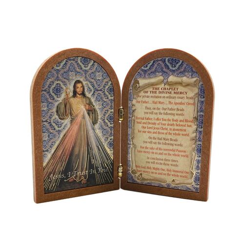 BI FOLD PLAQUE DIVINE MERCY