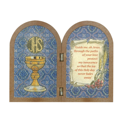 BIFOLD PLAQUE COMMUNION SYMBOL