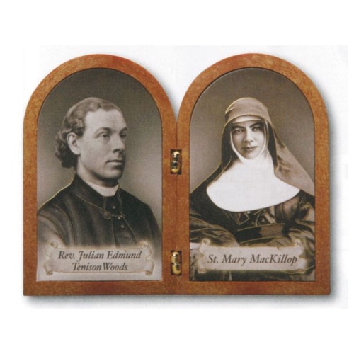 BI FOLD PLAQUE ST MARY MACKILLOP