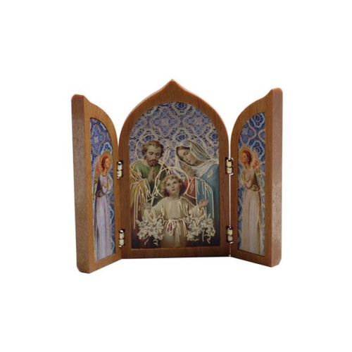 PLASTIC PLAQUE 3 SIDED HOLY FAMILY
