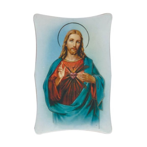 PLASTIC PLAQUE SACRED HEART JESUS