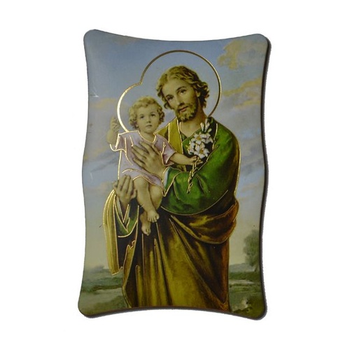 PLASTIC PLAQUE ST JOSEPH