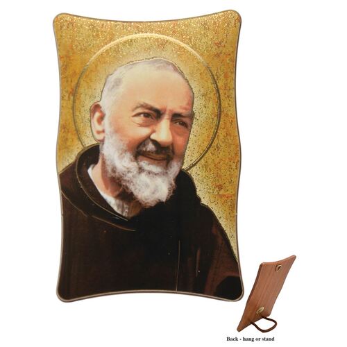 PLASTIC PLAQUE PADRE PIO