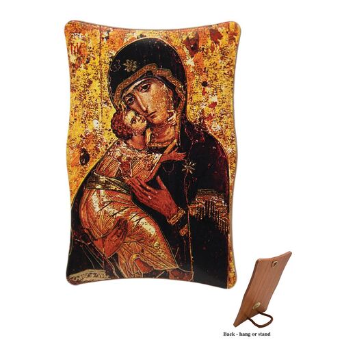 PLASTIC PLAQUE OUR LADY OF VLADIMIR