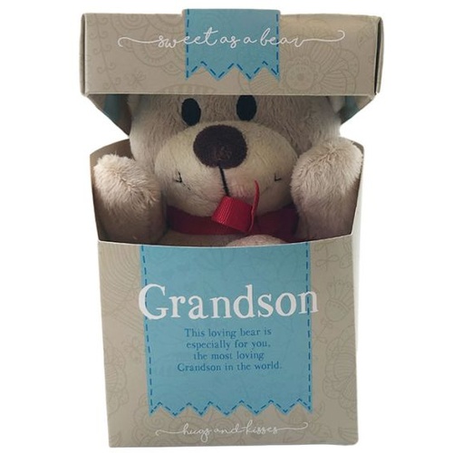 GRANDSON PLUSH BEAR IN A BOX