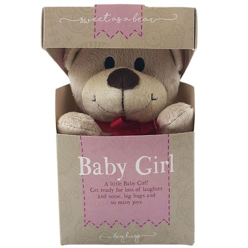 BABY GIRL PLUSH BEAR IN A BOX