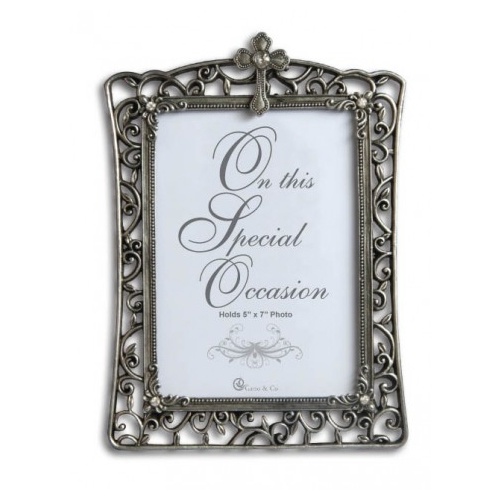 PHOTO FRAME WITH CROSS 5"X7"