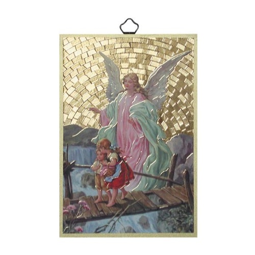 GOLD FOIL PLAQUE GUARDIAN ANGEL