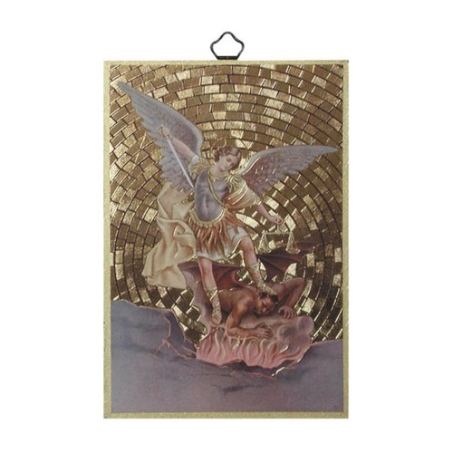 GOLD FOIL PLAQUE ST MICHAEL             