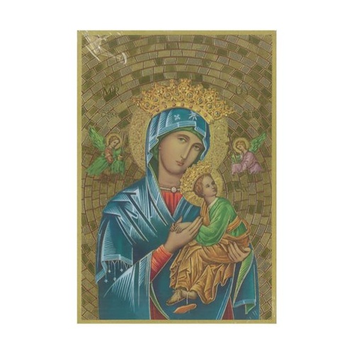 GOLD FOIL PLAQUE OUR LADY OF PERPETUAL SUCCOUR           