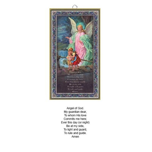 WOOD PLAQUE WITH PRAYER - GUARDIAN ANGEL