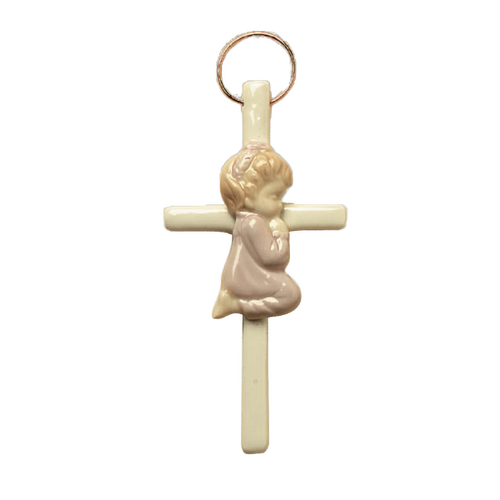 CROSS CERAMIC GIRL PRAYING