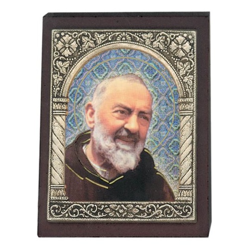 WOOD PLAQUE PADRE PIO