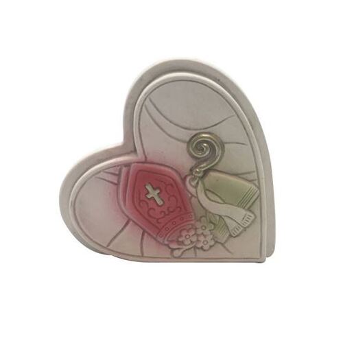 CONFIRMATION HEART ORNAMENT RESIN