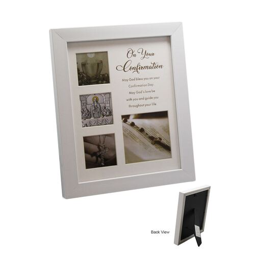 CONFIRMATION PHOTO FRAME COLLAGE WHITE