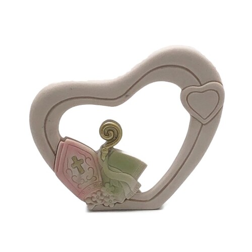 CONFIRMATION HEART ORNAMENT RESIN