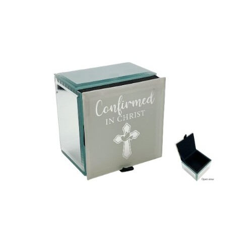 CONFIRMATION MIRROR/GLASS TRINKET BOX