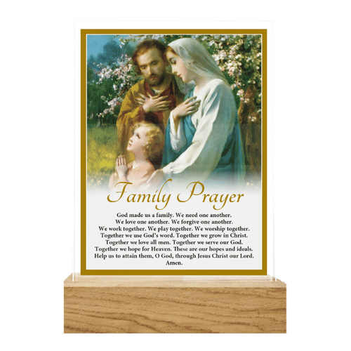 GLASS PLAQUE - HOLY FAMILY