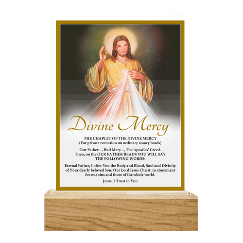 GLASS PLAQUE - DIVINE MERCY