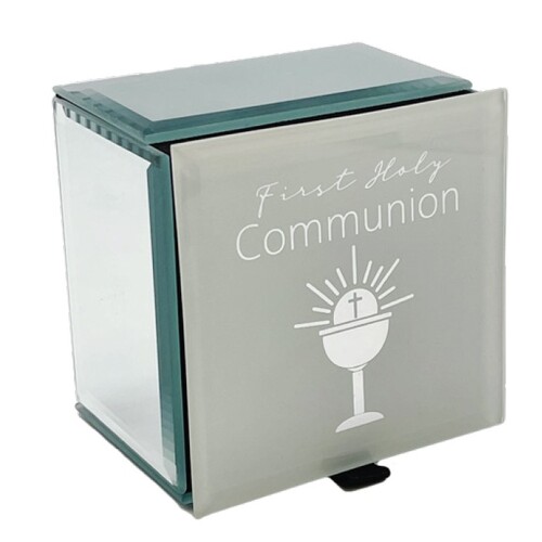 COMMUNION MIRROR/GLASS TRINKET BOX