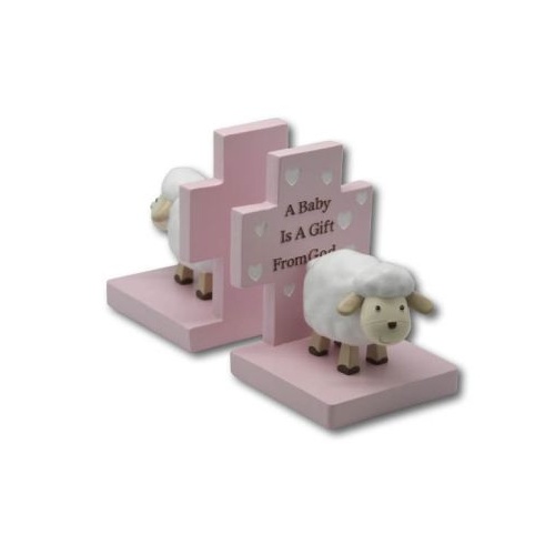 BLESS THIS BABY BOOKENDS - GIRL