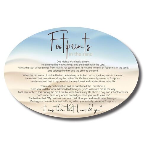 PLAQUE OVAL CERAMIC - FOOTPRINTS