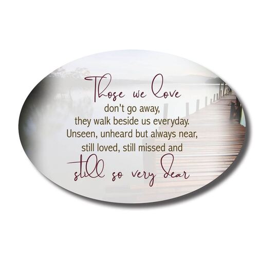 PLAQUE OVAL CERAMIC - THOSE WE LOVE
