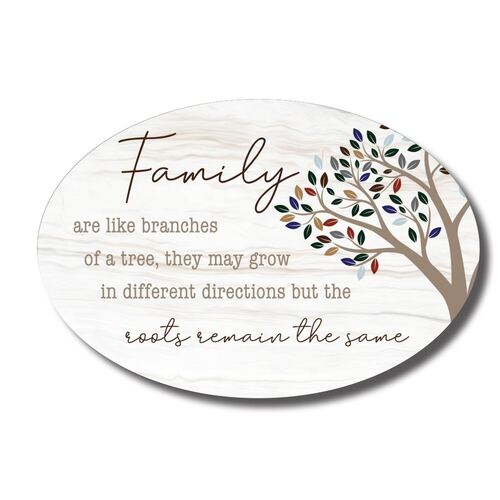 PLAQUE OVAL CERAMIC - FAMILY BRANCHES