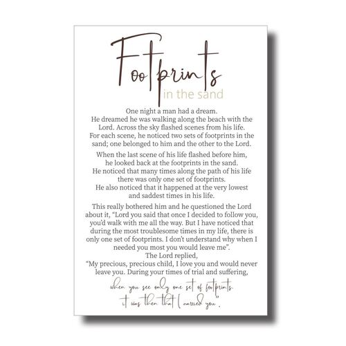 HOME WARMER PLAQUE PORCELAIN - FOOTPRINTS