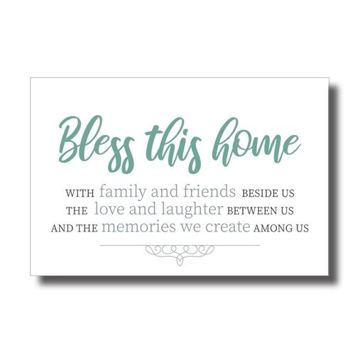 HOME WARMER PLAQUE PORCELAIN - BLESS THIS HOME